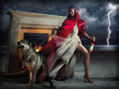 Eva Mendes for Campari with a Wolf