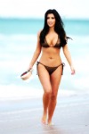 Kim Kardashian in Bikini on the Beach