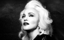 Madonna, Face, Black & White