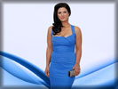 Gina Carano in a Blue Dress