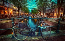 Canal in Amsterdam, Bicycle