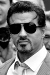 Sylvester Stallone in a Suit wearing Sunglasses, Black & White